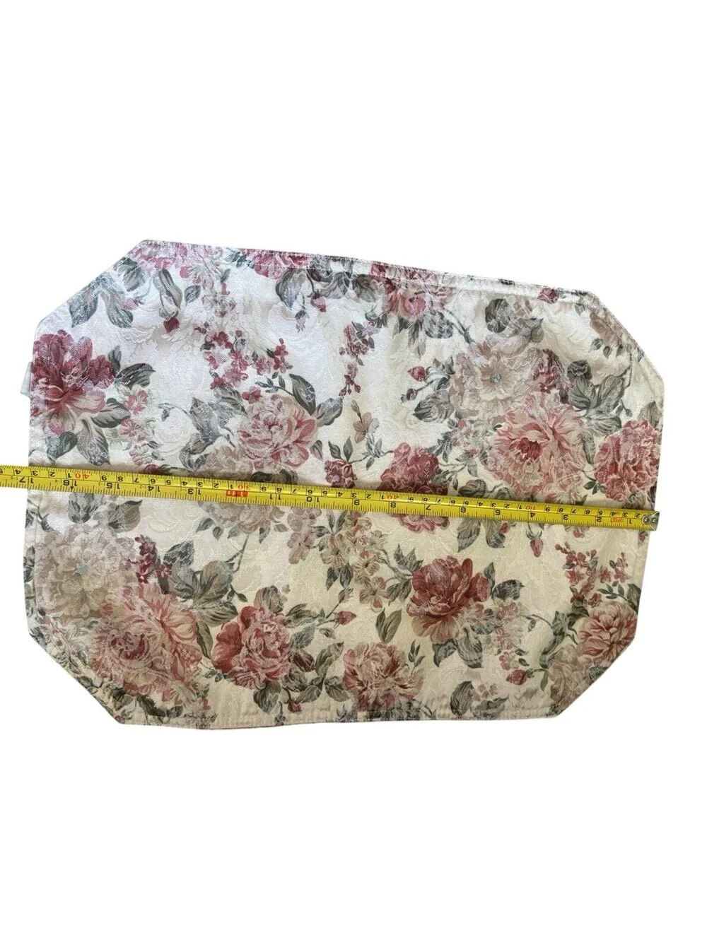 Vintage Fabric Floral Placemats Shabby Chic Country Cottage Set Of 8
